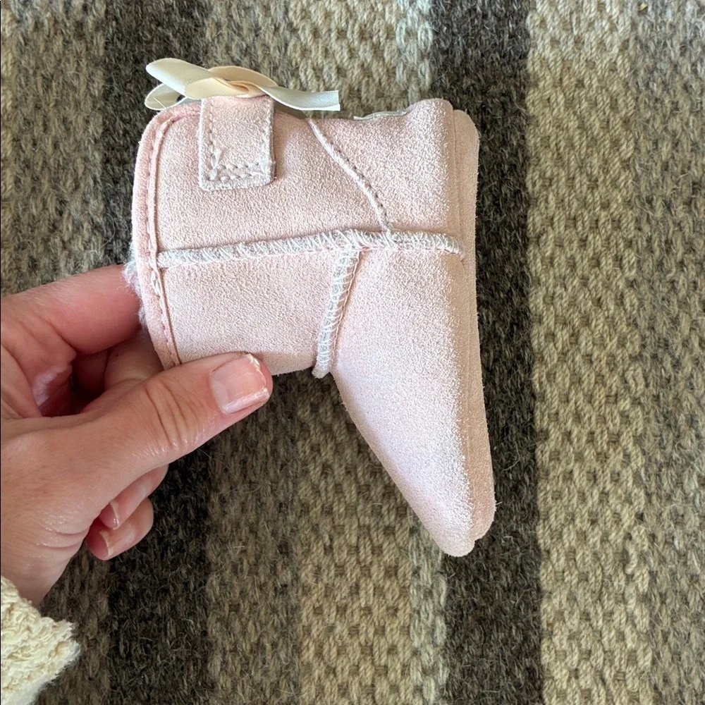 UGG BABY Jesse Bow II bootie Pink Suede Size 1